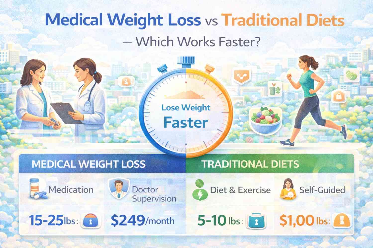 Medical Weight Loss vs Traditional Diets – Which Works Faster?